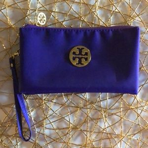 Purple Tory Burch Wristlet